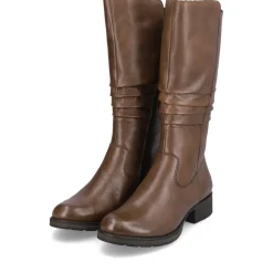 Hot Rieker Damskie Buty Na Wysokim Slupku W Kolorze Kawowego Brazu