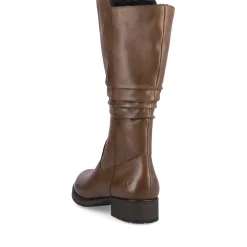 Hot Rieker Damskie Buty Na Wysokim Slupku W Kolorze Kawowego Brazu