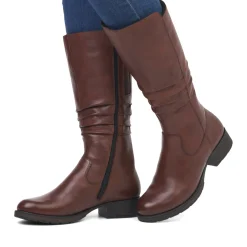 Hot Rieker Damskie Buty Na Wysokim Slupku W Kolorze Kawowego Brazu