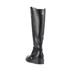 Outlet Rieker Damskie Buty Z Wysoka Cholewka W Kolorze Glebokiej Czerni