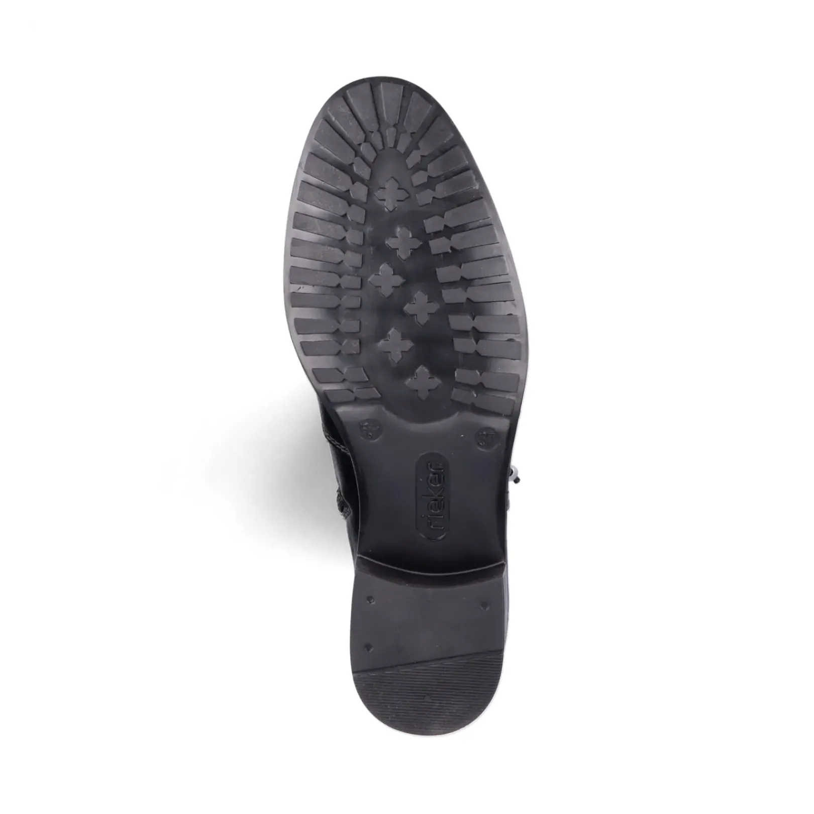Outlet Rieker Damskie Buty Z Wysoka Cholewka W Kolorze Glebokiej Czerni
