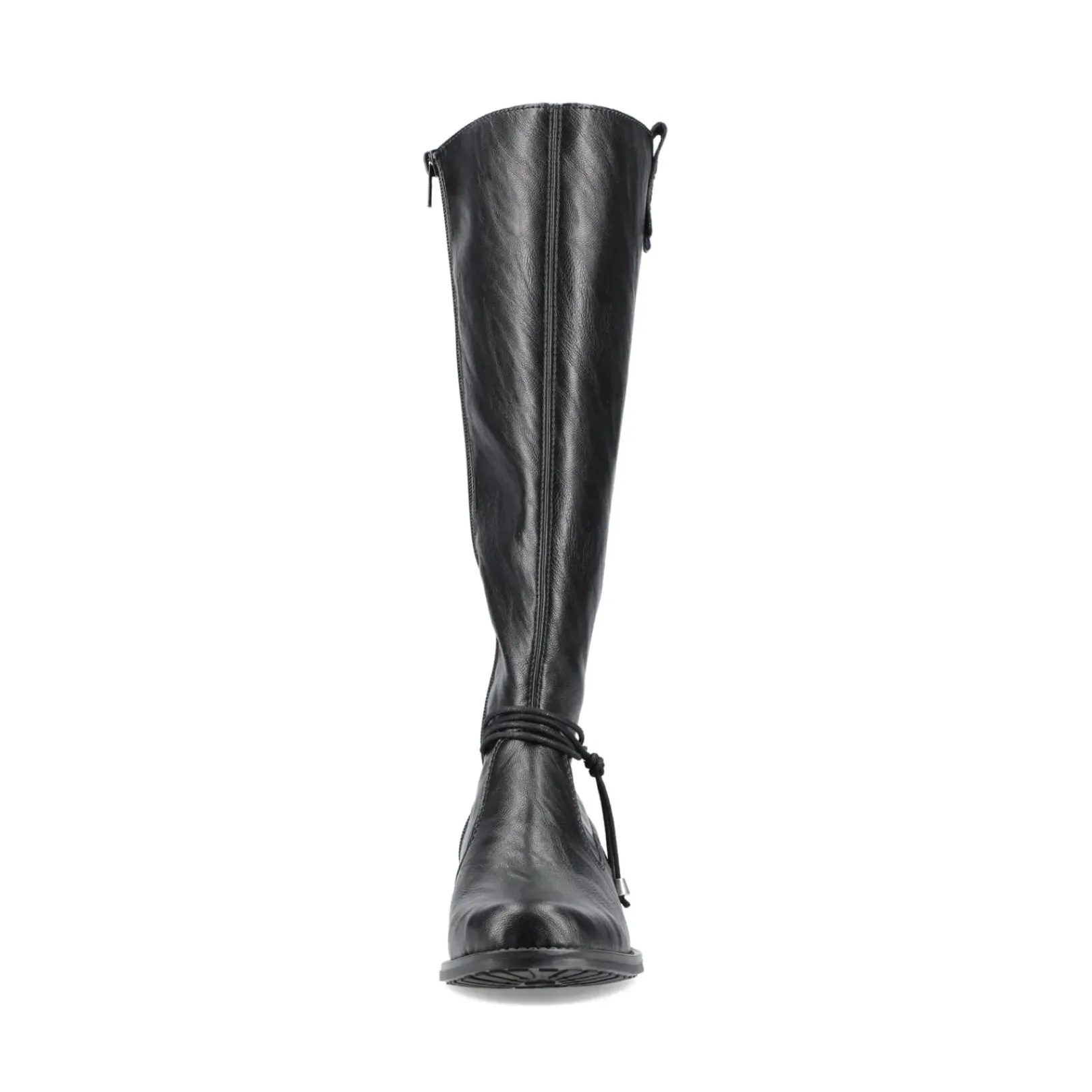 Outlet Rieker Damskie Buty Z Wysoka Cholewka W Kolorze Glebokiej Czerni