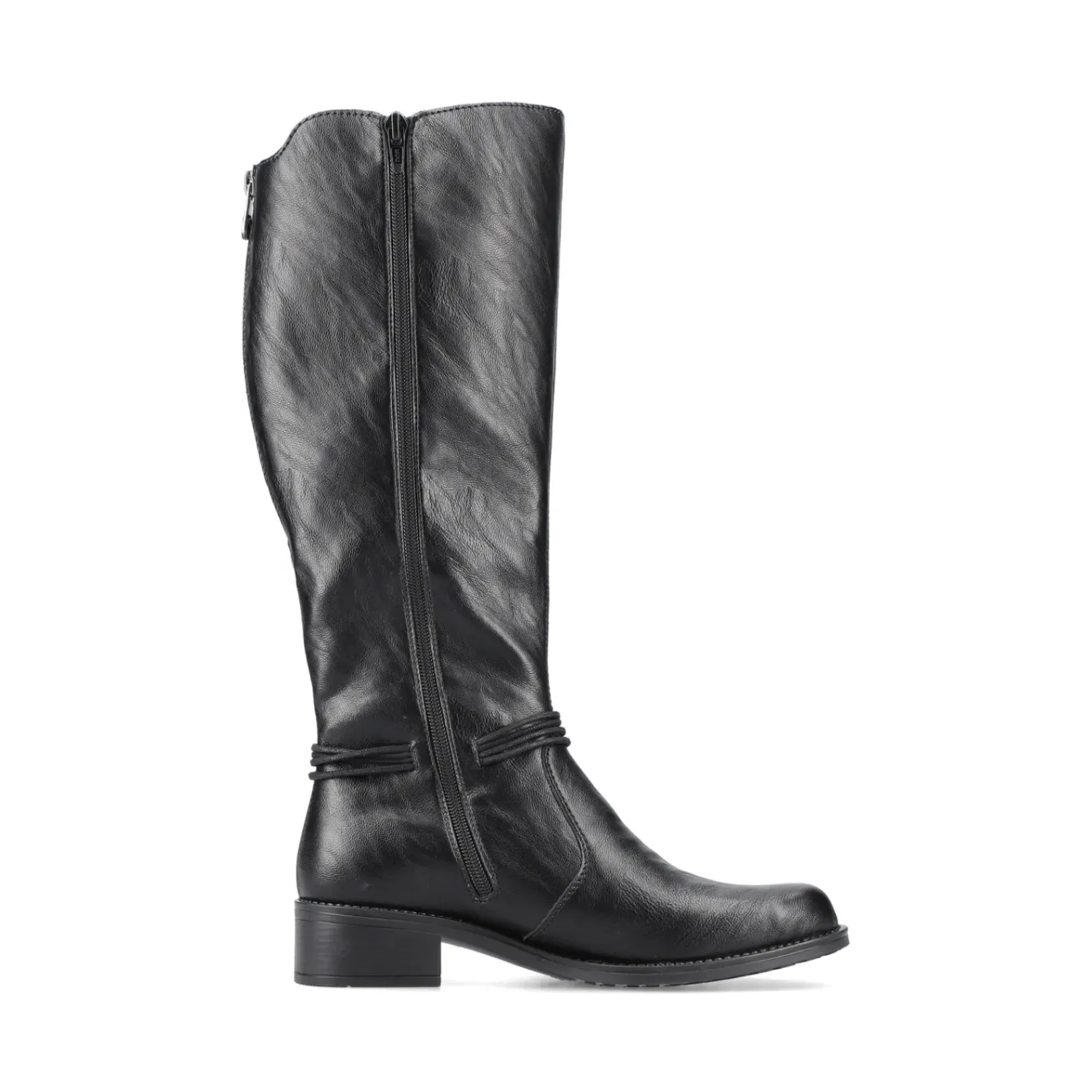 Outlet Rieker Damskie Buty Z Wysoka Cholewka W Kolorze Glebokiej Czerni