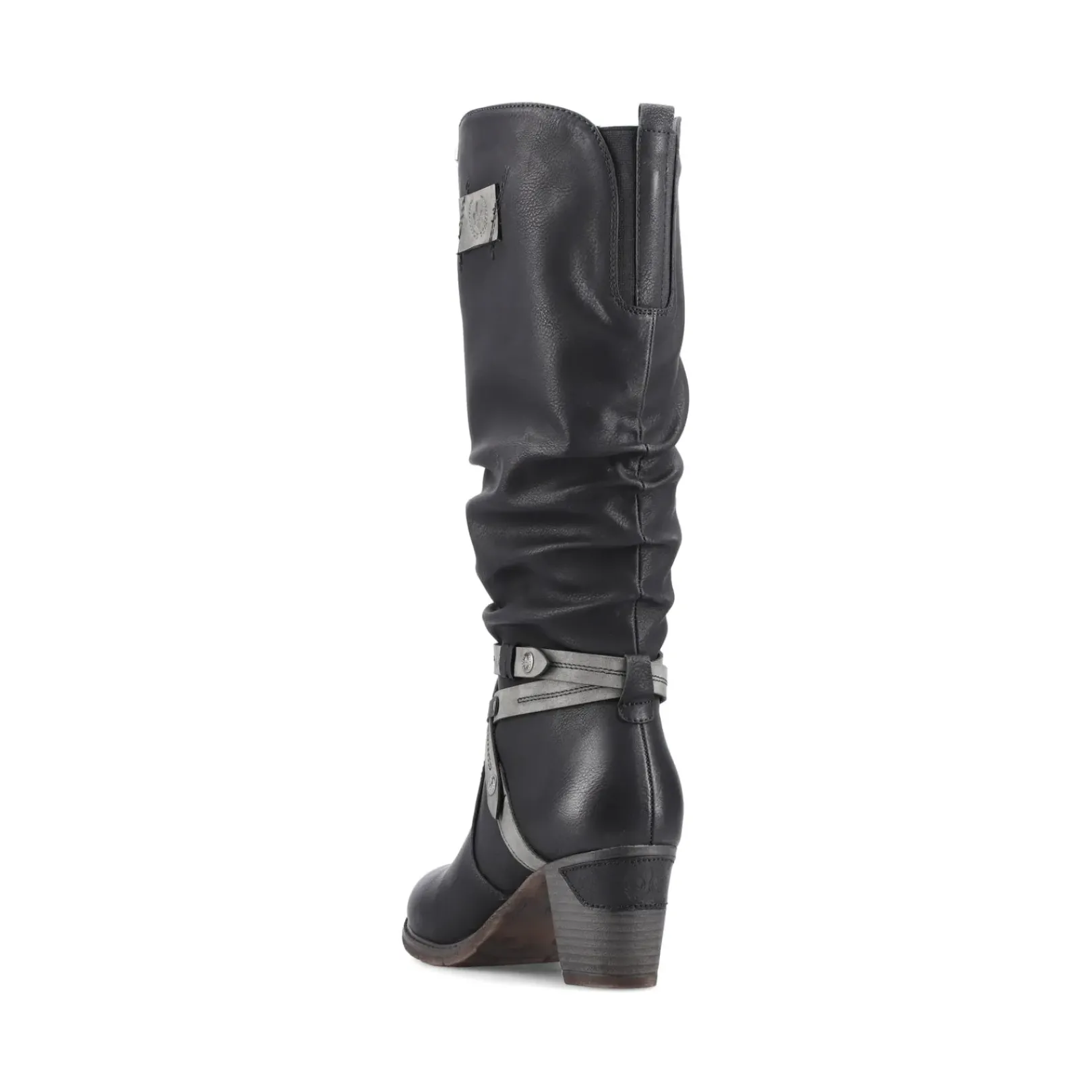 Outlet Rieker Damskie Buty Z Wysoka Cholewka W Kolorze Glebokiej Czerni