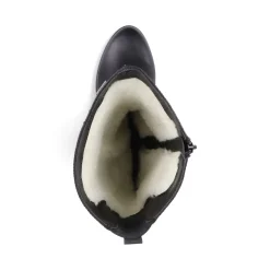 Outlet Rieker Damskie Buty Z Wysoka Cholewka W Kolorze Glebokiej Czerni