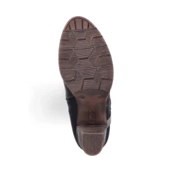 Outlet Rieker Damskie Buty Z Wysoka Cholewka W Kolorze Glebokiej Czerni