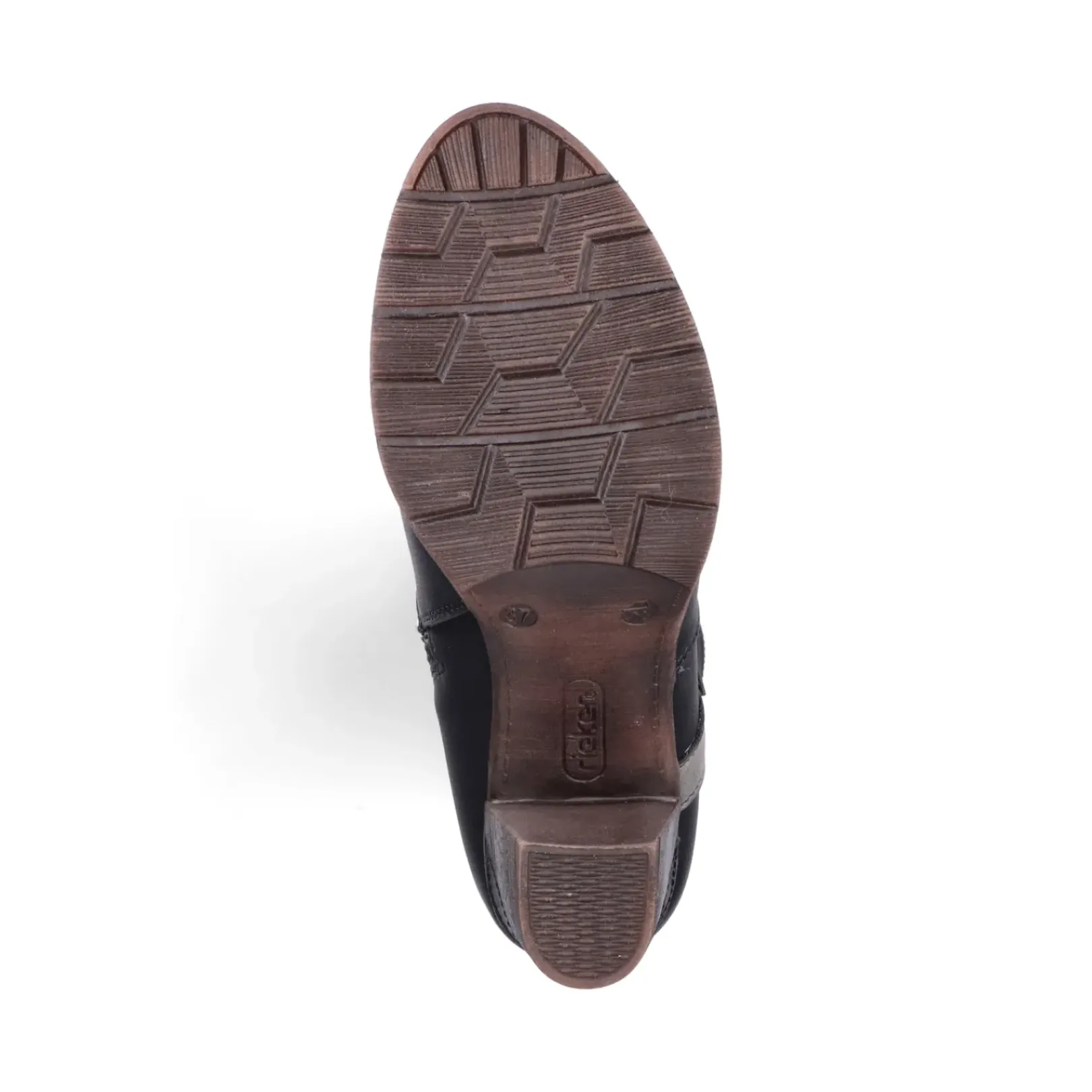 Outlet Rieker Damskie Buty Z Wysoka Cholewka W Kolorze Glebokiej Czerni