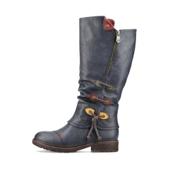Outlet Rieker Damskie Buty Z Wysoka Cholewka W Kolorze Oceanicznego Blekitu
