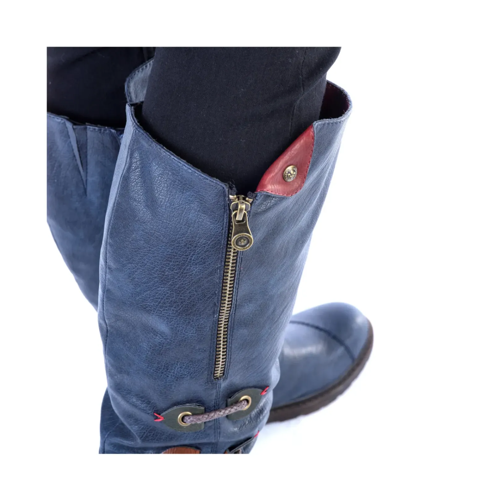Outlet Rieker Damskie Buty Z Wysoka Cholewka W Kolorze Oceanicznego Blekitu