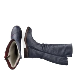 Outlet Rieker Damskie Buty Z Wysoka Cholewka W Kolorze Oceanicznego Blekitu