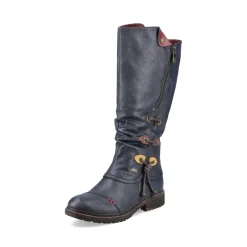 Outlet Rieker Damskie Buty Z Wysoka Cholewka W Kolorze Oceanicznego Blekitu