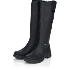 Clearance Rieker Damskie Buty Z Wysoka Cholewka W Kolorze Glebokiej Czerni