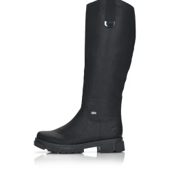 Clearance Rieker Damskie Buty Z Wysoka Cholewka W Kolorze Glebokiej Czerni