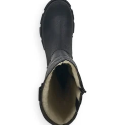 Clearance Rieker Damskie Buty Z Wysoka Cholewka W Kolorze Glebokiej Czerni