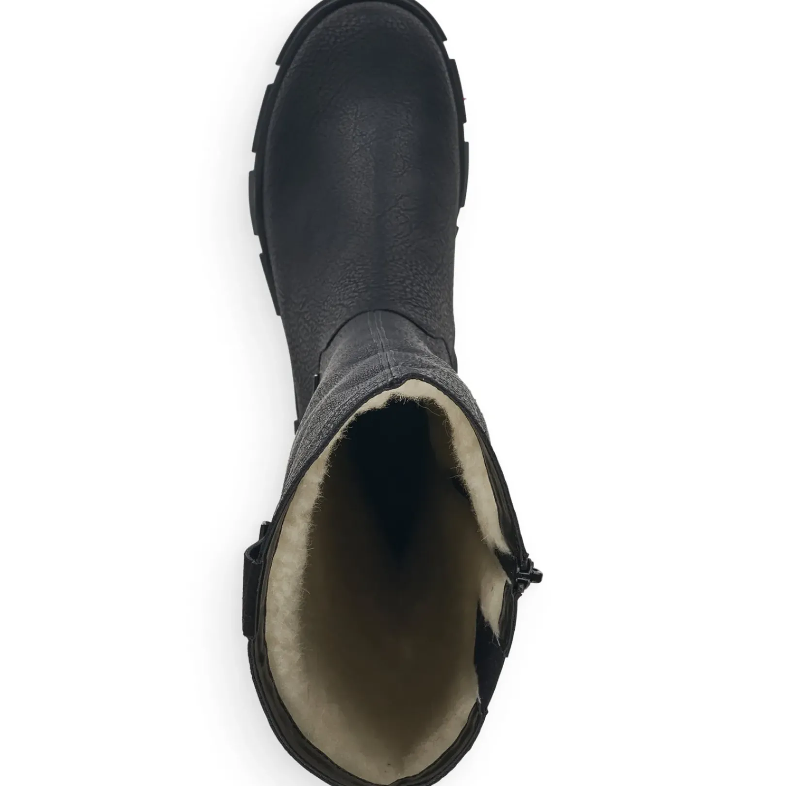 Clearance Rieker Damskie Buty Z Wysoka Cholewka W Kolorze Glebokiej Czerni