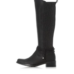 Fashion Rieker Damskie Buty Z Wysoka Cholewka W Kolorze Glebokiej Czerni