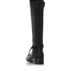 Fashion Rieker Damskie Buty Z Wysoka Cholewka W Kolorze Glebokiej Czerni