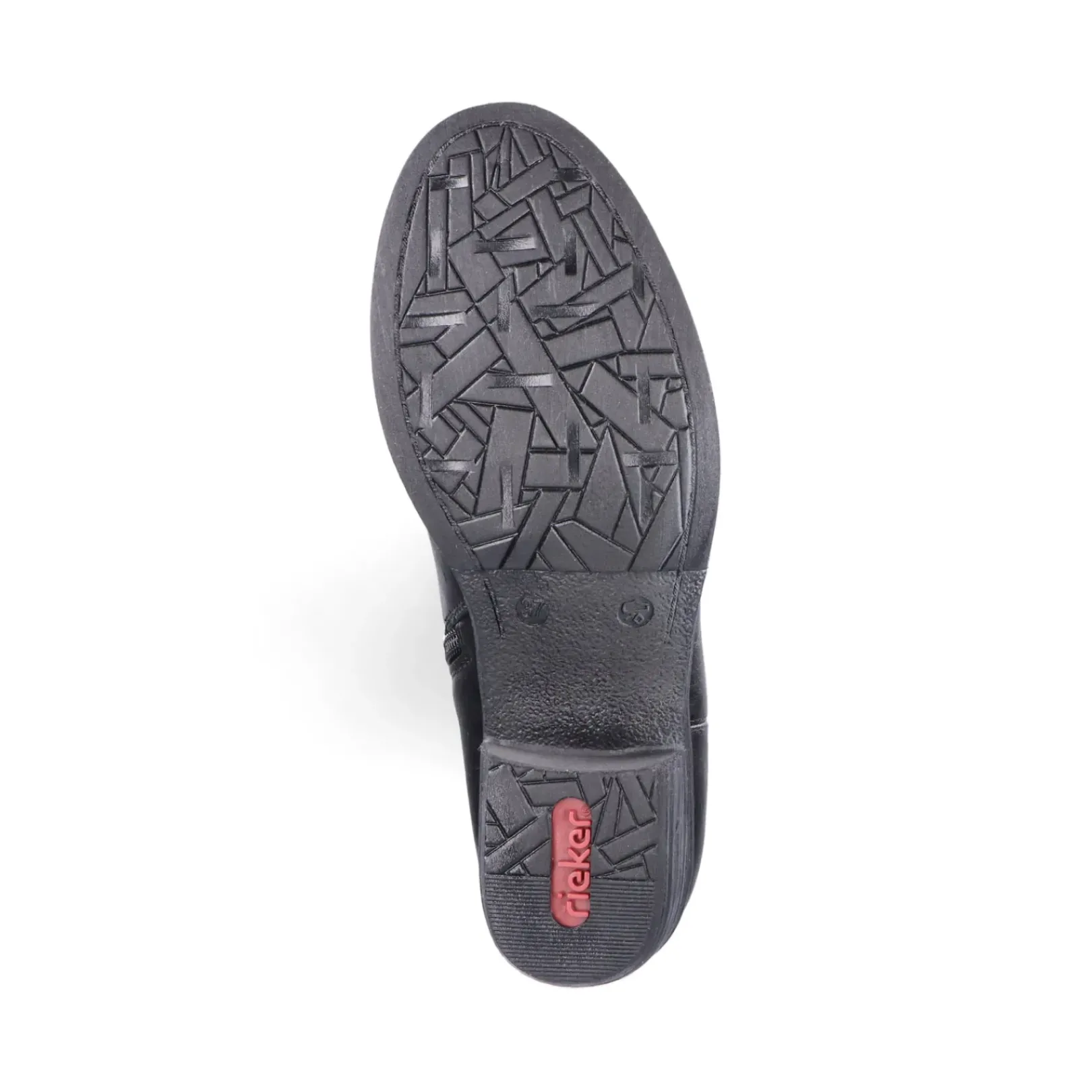 Best Rieker Damskie Buty Z Wysoka Cholewka W Kolorze Glebokiej Czerni