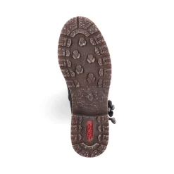 Best Rieker Damskie Buty Z Wysoka Cholewka W Kolorze Glebokiej Czerni