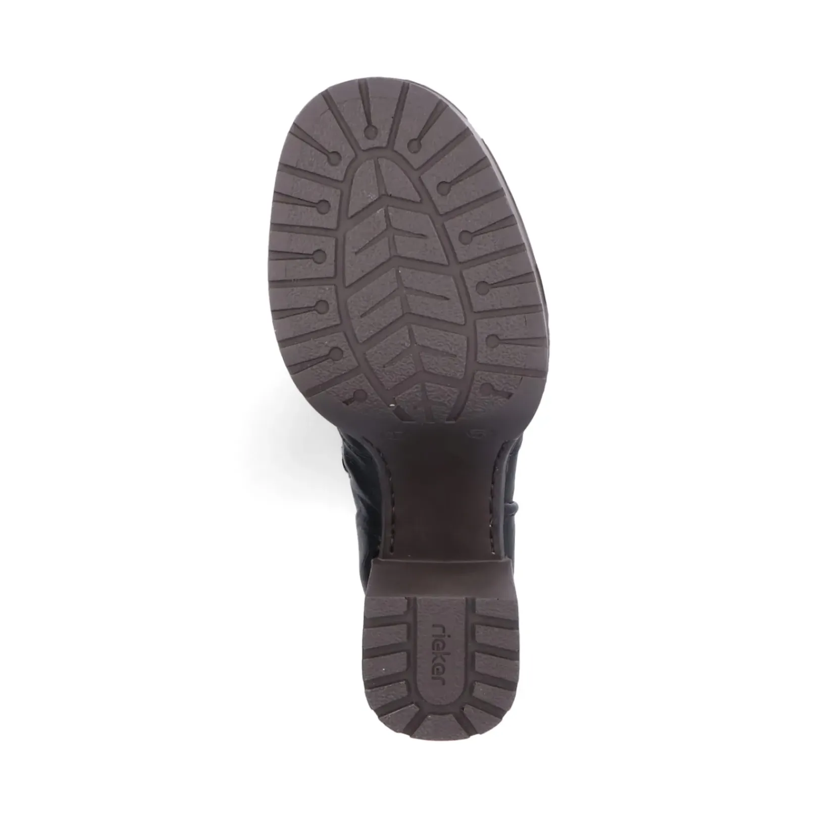 Best Rieker Damskie Buty Z Wysoka Cholewka W Kolorze Glebokiej Czerni