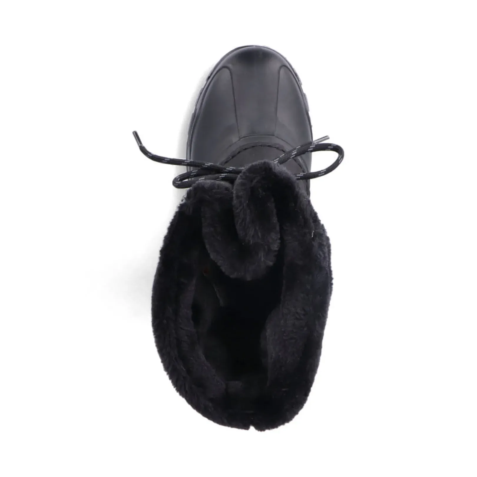 Sale Rieker Damskie Buty Z Wysoka Cholewka W Kolorze Glebokiej Czerni