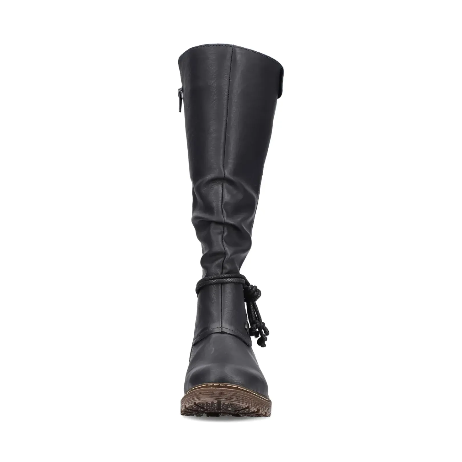 Clearance Rieker Damskie Buty Z Wysoka Cholewka W Kolorze Glebokiej Czerni