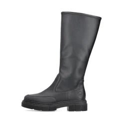 Outlet Rieker Damskie Buty Z Wysoka Cholewka W Kolorze Glebokiej Czerni