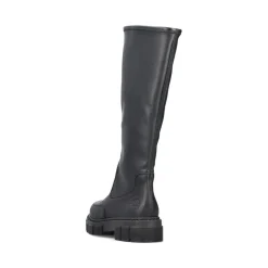 Outlet Rieker Damskie Buty Z Wysoka Cholewka W Kolorze Glebokiej Czerni
