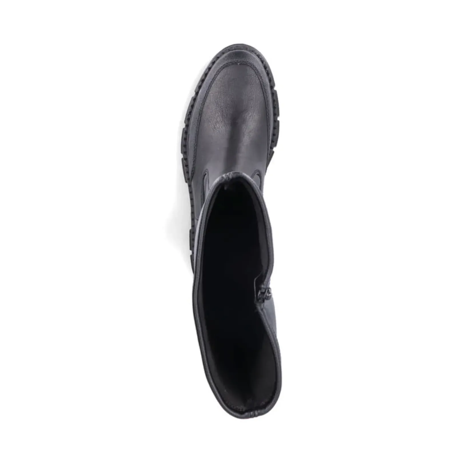 Outlet Rieker Damskie Buty Z Wysoka Cholewka W Kolorze Glebokiej Czerni