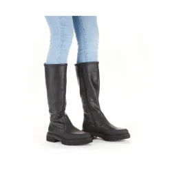 Outlet Rieker Damskie Buty Z Wysoka Cholewka W Kolorze Glebokiej Czerni