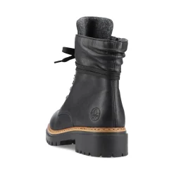 Sale Rieker Damskie Buty Z Wysoka Cholewka , Asfaltowe, Czarne