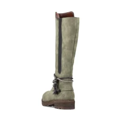 Discount Rieker Damskie Buty Z Wysoka Cholewka W Kolorze Zielonym