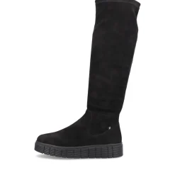 Outlet Rieker Damskie Buty Z Wysoka Cholewka W Kolorze Glebokiej Czerni