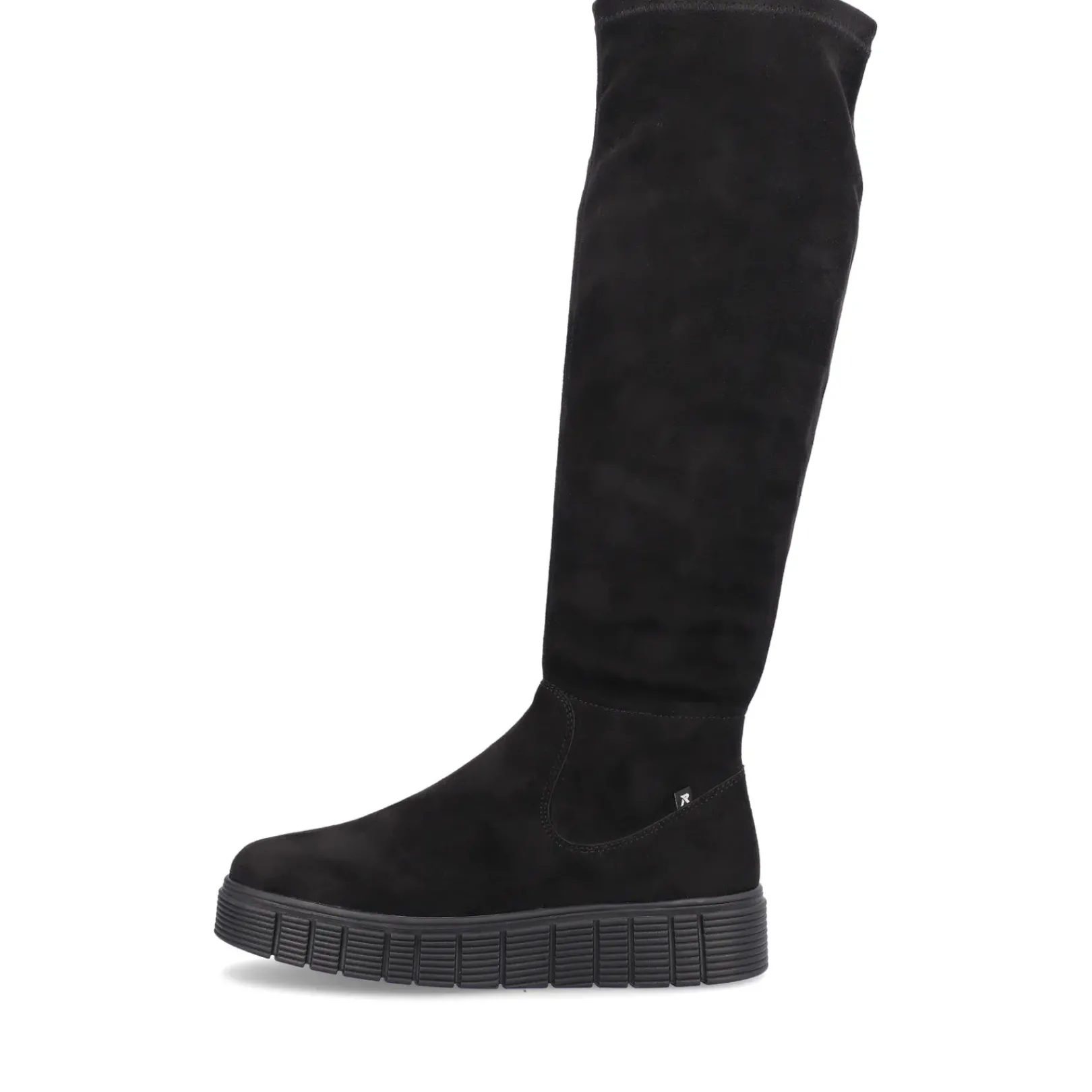 Outlet Rieker Damskie Buty Z Wysoka Cholewka W Kolorze Glebokiej Czerni