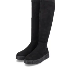 Outlet Rieker Damskie Buty Z Wysoka Cholewka W Kolorze Glebokiej Czerni