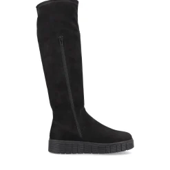 Outlet Rieker Damskie Buty Z Wysoka Cholewka W Kolorze Glebokiej Czerni