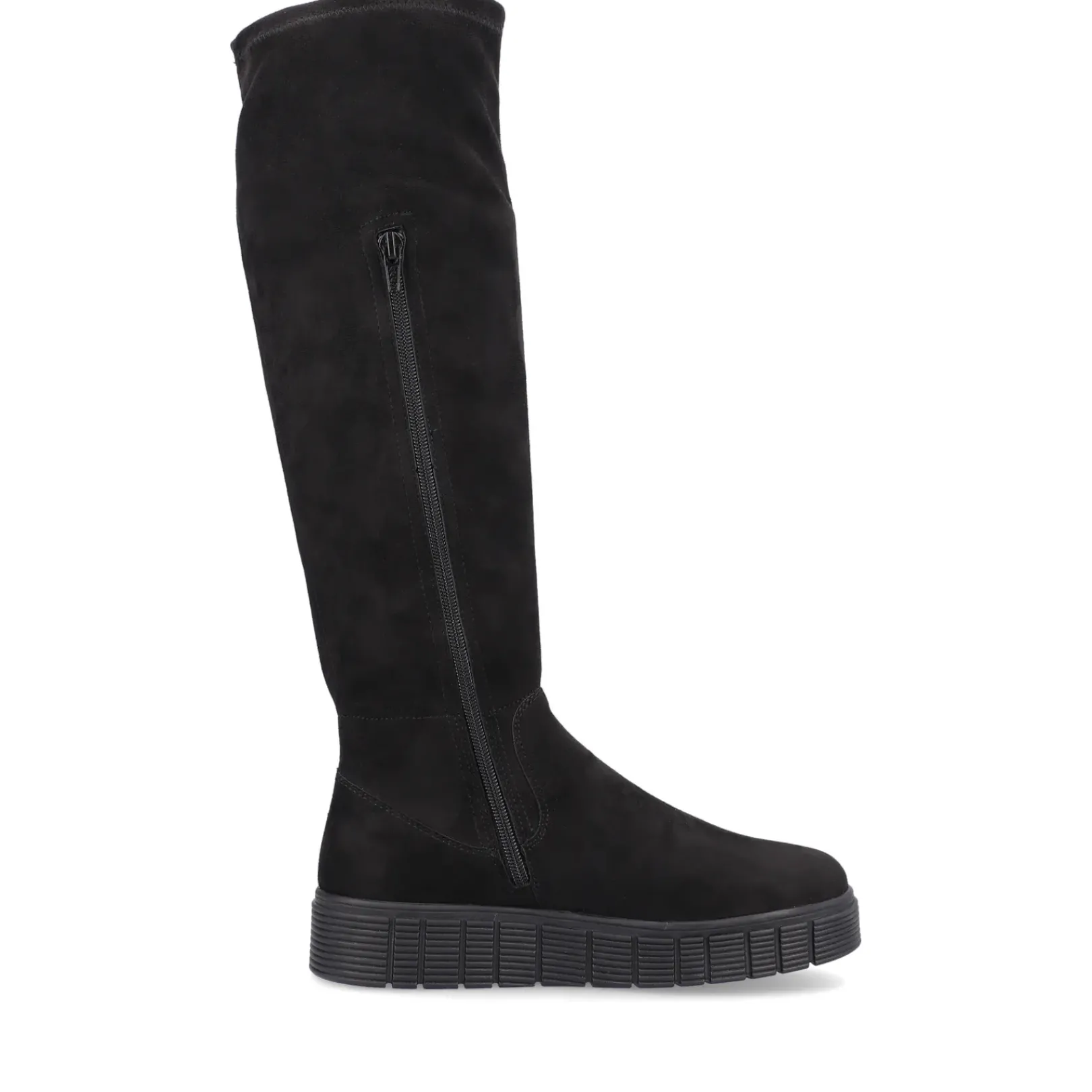 Outlet Rieker Damskie Buty Z Wysoka Cholewka W Kolorze Glebokiej Czerni