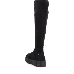 Outlet Rieker Damskie Buty Z Wysoka Cholewka W Kolorze Glebokiej Czerni