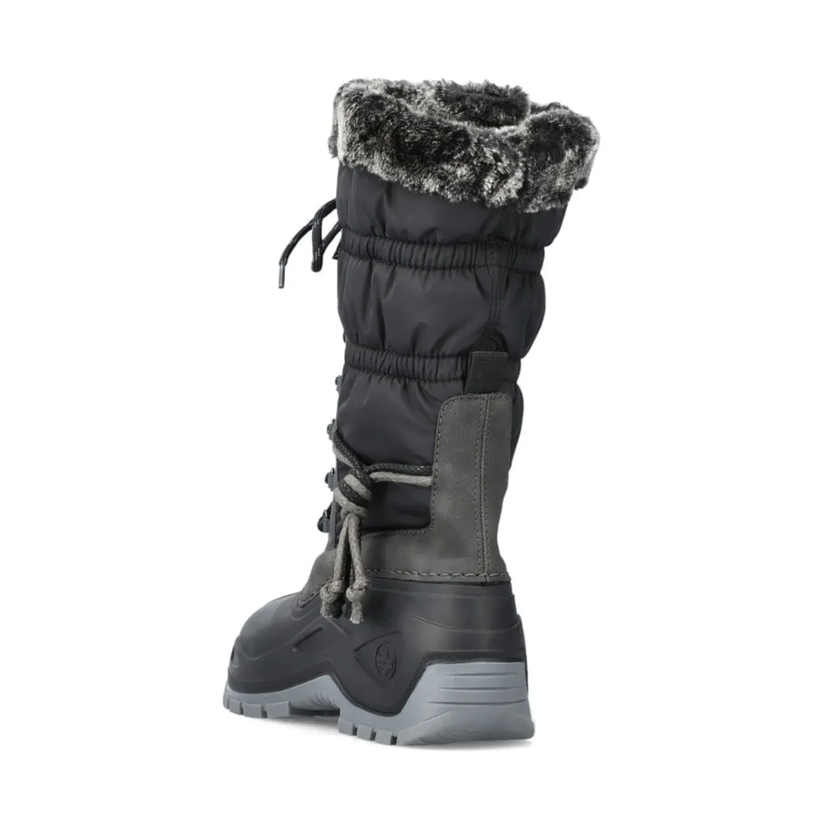 Clearance Rieker Damskie Buty Z Wysoka Cholewka W Kolorze Glebokiej Czerni