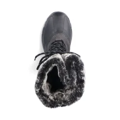 Clearance Rieker Damskie Buty Z Wysoka Cholewka W Kolorze Glebokiej Czerni