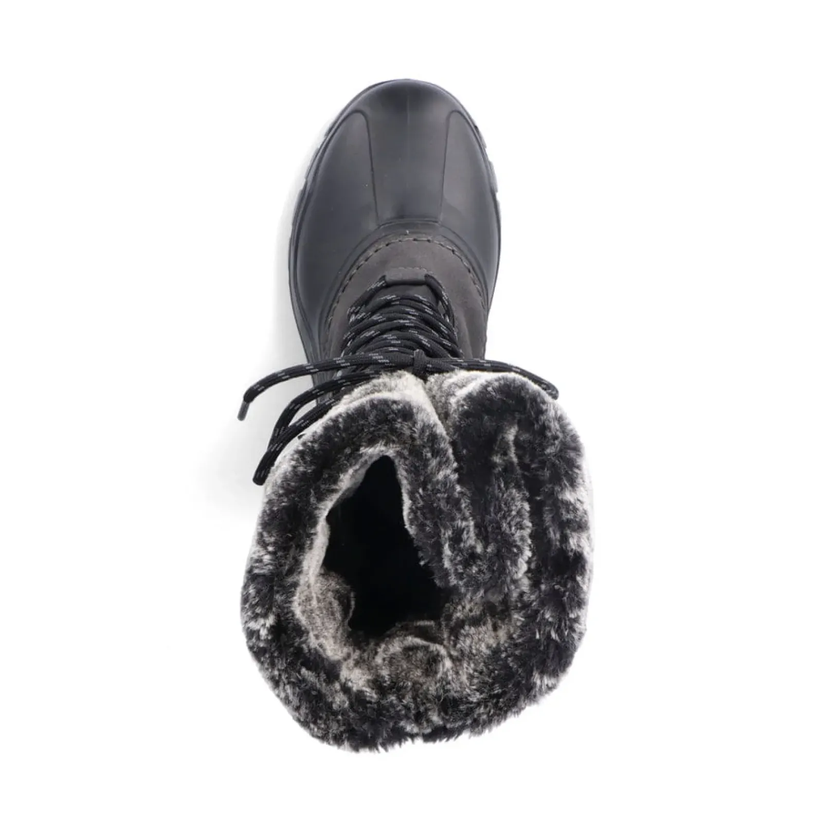 Clearance Rieker Damskie Buty Z Wysoka Cholewka W Kolorze Glebokiej Czerni