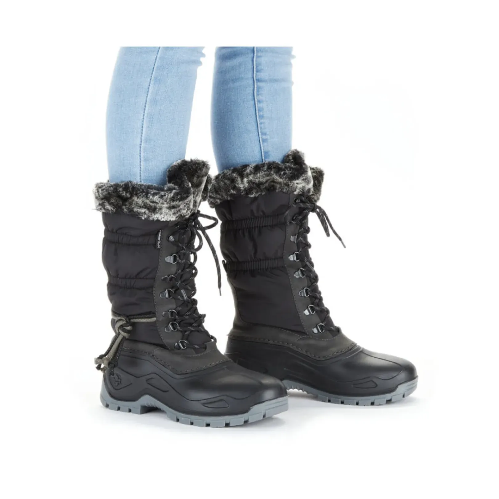 Clearance Rieker Damskie Buty Z Wysoka Cholewka W Kolorze Glebokiej Czerni