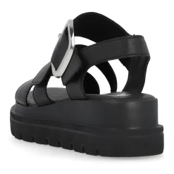 Best Rieker Damskie Sandaly Na Koturnie Midnight Black