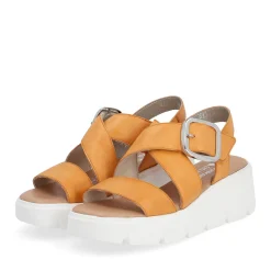 Clearance Rieker Damskie Sandaly Na Koturnie Saffron