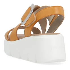 Clearance Rieker Damskie Sandaly Na Koturnie Saffron