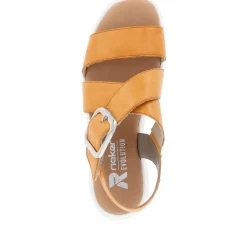 Clearance Rieker Damskie Sandaly Na Koturnie Saffron