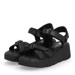 Hot Rieker Damskie Sandaly Na Koturnie Night Black