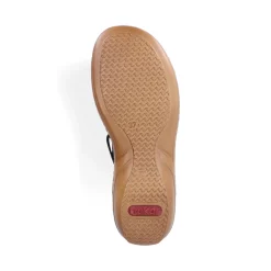 Clearance Rieker Damskie Sandaly Z Paskami, Asfaltowo-Czarne