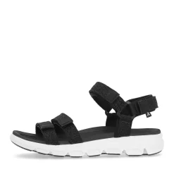 Fashion Rieker Damskie Sandaly Trekkingowe Deep Black