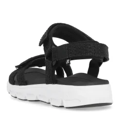 Fashion Rieker Damskie Sandaly Trekkingowe Deep Black